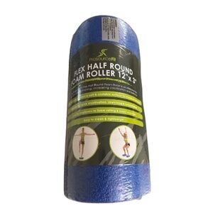 ProsourceFit Flex Half Round Foam Roller – 12" x 3" – Blue